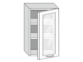 19.50.3 Шкаф настенный (h=913) на 500мм с 1-ой стекл. дверцей в Кусе - kusa.magazin-mebel74.ru | фото