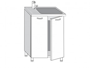 2.60.2мн Шкаф-стол на 600мм под накладную мойку с 2-мя дверцами в Кусе - kusa.magazin-mebel74.ru | фото