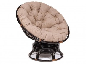 Кресло-качалка Papasan w 23/01 B с подушкой Antique brown, экошерсть Коричневый в Кусе - kusa.magazin-mebel74.ru | фото