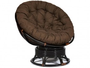 Кресло-качалка Papasan w 23/01 B с подушкой Antique brown, ткань Коричневый в Кусе - kusa.magazin-mebel74.ru | фото