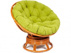 Кресло-качалка Papasan w 23/01 B с подушкой Cognac, флок Олива в Кусе - kusa.magazin-mebel74.ru | фото