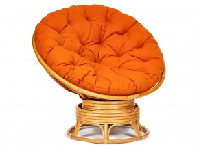 Кресло-качалка Papasan w 23/01 B с подушкой Honey, ткань Оранжевый в Кусе - kusa.magazin-mebel74.ru | фото