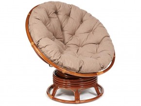 Кресло-качалка Papasan w 23/01 B с подушкой Pecan, экошерсть Коричневый в Кусе - kusa.magazin-mebel74.ru | фото