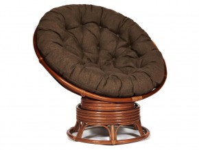 Кресло-качалка Papasan w 23/01 B с подушкой Pecan, ткань Коричневый в Кусе - kusa.magazin-mebel74.ru | фото