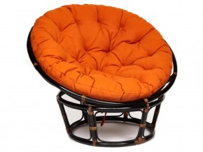 Кресло Papasan 23/01 W с подушкой Antique brown, ткань Оранжевый в Кусе - kusa.magazin-mebel74.ru | фото