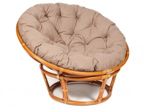 Кресло Papasan 23/01 W с подушкой Cognac, экошерсть Коричневый в Кусе - kusa.magazin-mebel74.ru | фото