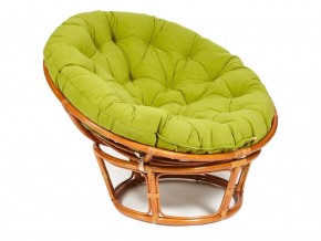 Кресло Papasan 23/01 W с подушкой Cognac, флок Олива в Кусе - kusa.magazin-mebel74.ru | фото