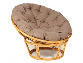 Кресло Papasan 23/01 W с подушкой Honey, экошерсть Коричневый в Кусе - kusa.magazin-mebel74.ru | фото