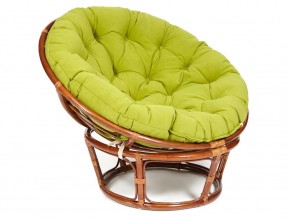 Кресло Papasan 23/01 W с подушкой Pecan, флок Олива в Кусе - kusa.magazin-mebel74.ru | фото