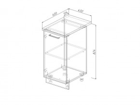 Н 40 Модуль нижний Без Столешницы МН 40 в Кусе - kusa.magazin-mebel74.ru | фото