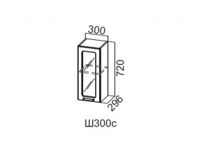 Ш300с/720 Шкаф навесной 300/720 (со стеклом) в Кусе - kusa.magazin-mebel74.ru | фото