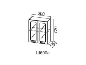 Ш600с/720 Шкаф навесной 600/720 (со стеклом) в Кусе - kusa.magazin-mebel74.ru | фото