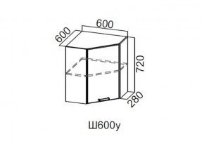 Ш600у/720 Шкаф навесной 600/720 (угловой) в Кусе - kusa.magazin-mebel74.ru | фото