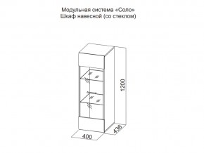 Шкаф навесной (со стеклом) в Кусе - kusa.magazin-mebel74.ru | фото