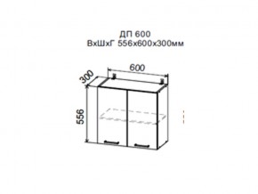 Шкаф верхний ДП600мм с 2-мя дверками в Кусе - kusa.magazin-mebel74.ru | фото